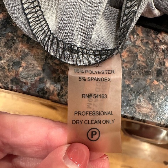 Calvin Klein Abstract Print V Neck Long Sleeve Dress Size 14 - Picture 10 of 11